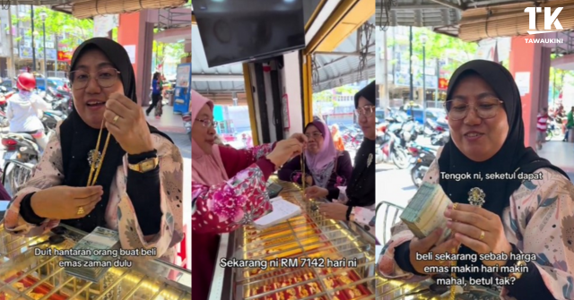 Wanita Terkejut Rantai Emas Lama Bernilai RM7,142