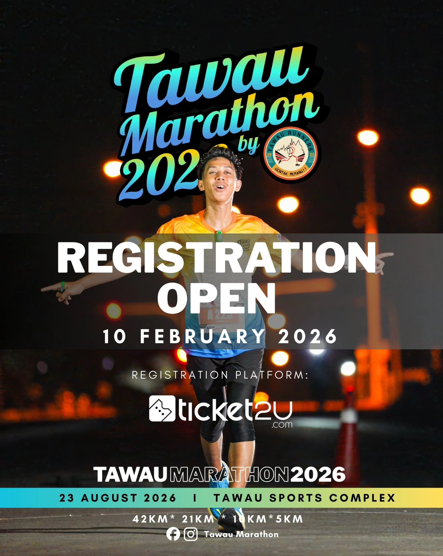 Pendaftaran Tawau Marathon 2026