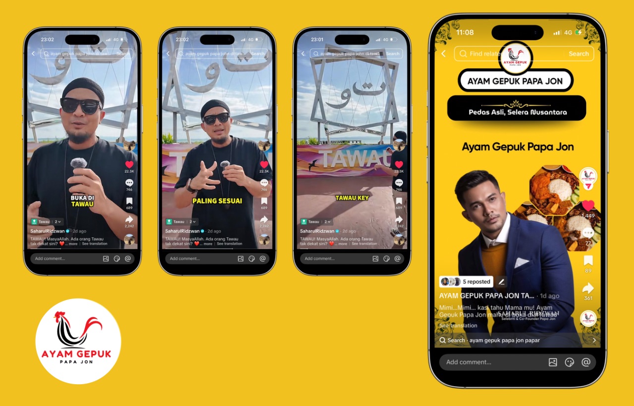 Saharul Ridzwan buka Ayam Gepuk Papa Jon Tawau