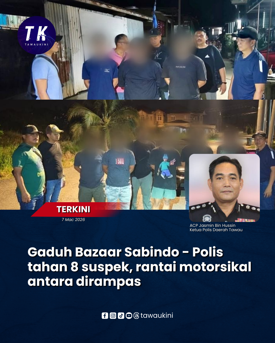 Gaduh Bazaar Sabindo – Polis tahan 8 suspek, rantai motorsikal antara dirampas