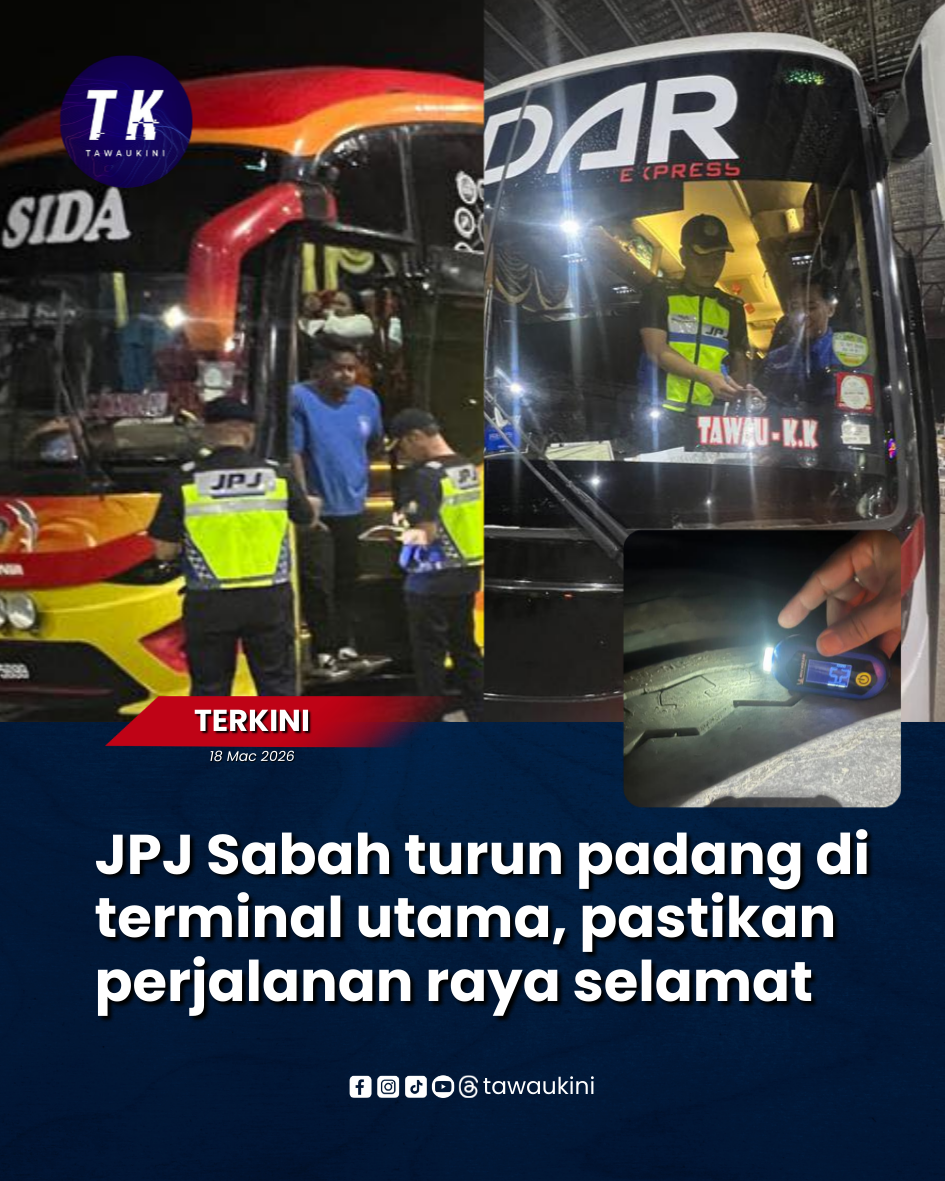 JPJ Sabah turun padang di terminal utama, pastikan perjalanan raya selamat