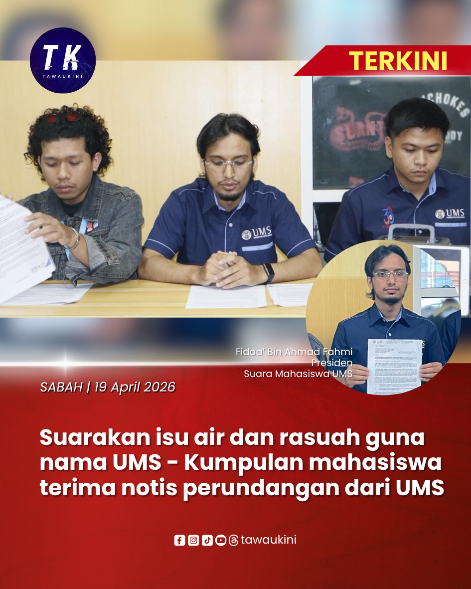 Suarakan isu air dan rasuah guna nama UMS – Kumpulan mahasiswa terima notis perundangan dari UMS