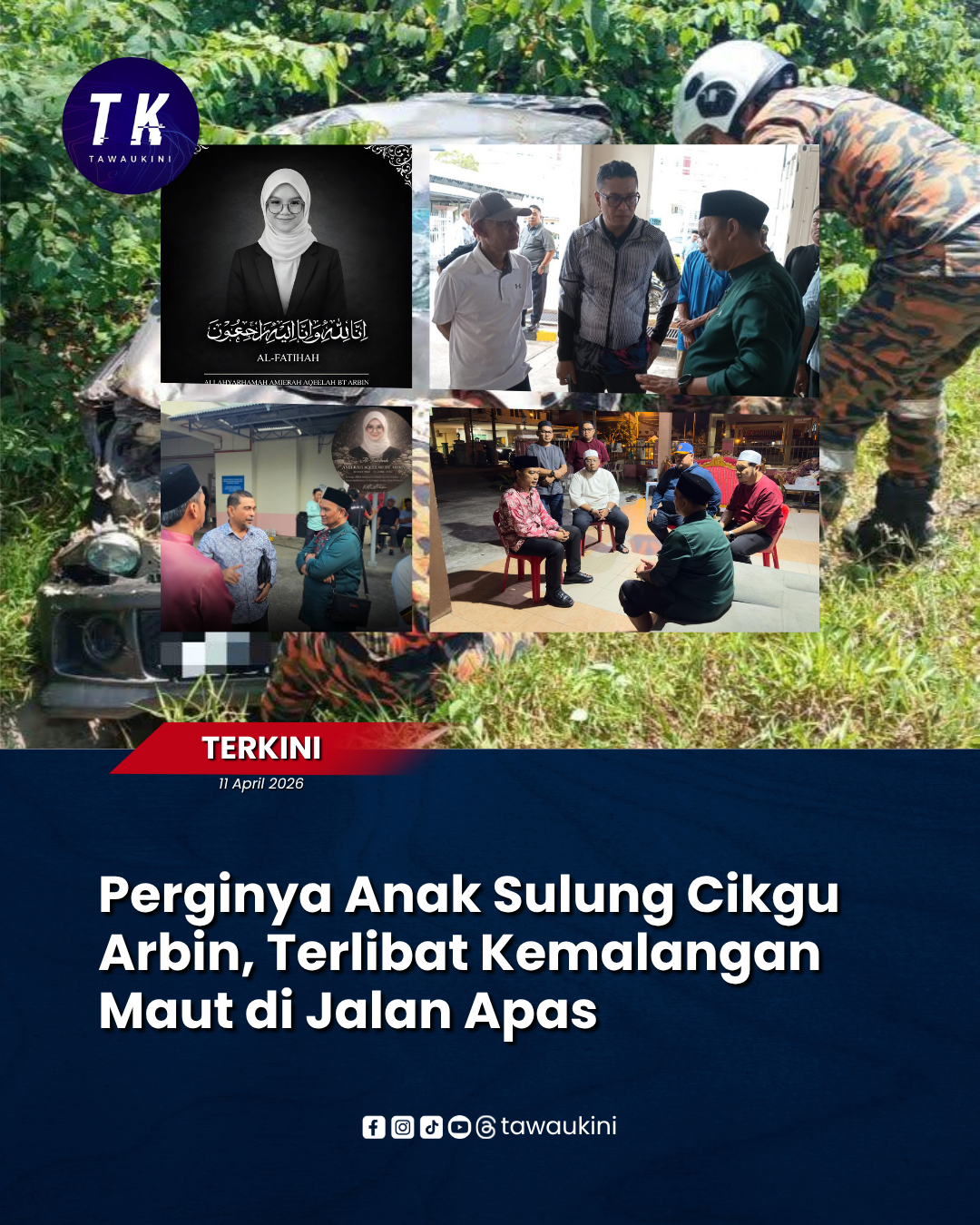 Guru Pelatih Maut Kemalangan di Batu 11 Jalan Apas, Beberapa Pemimpin Ziarah Keluarga Mangsa