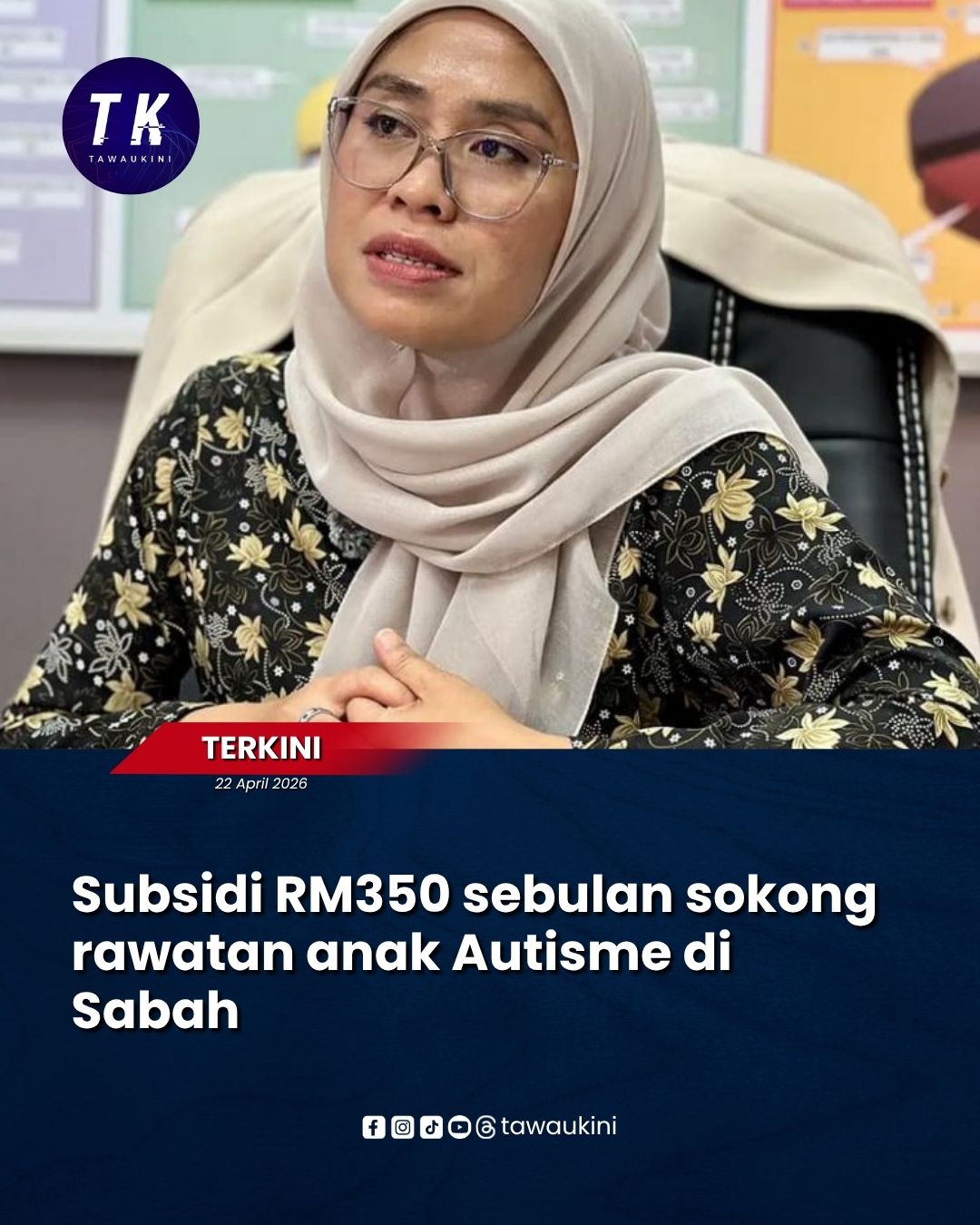 Subsidi RM350 sebulan sokong rawatan anak Autisme di Sabah