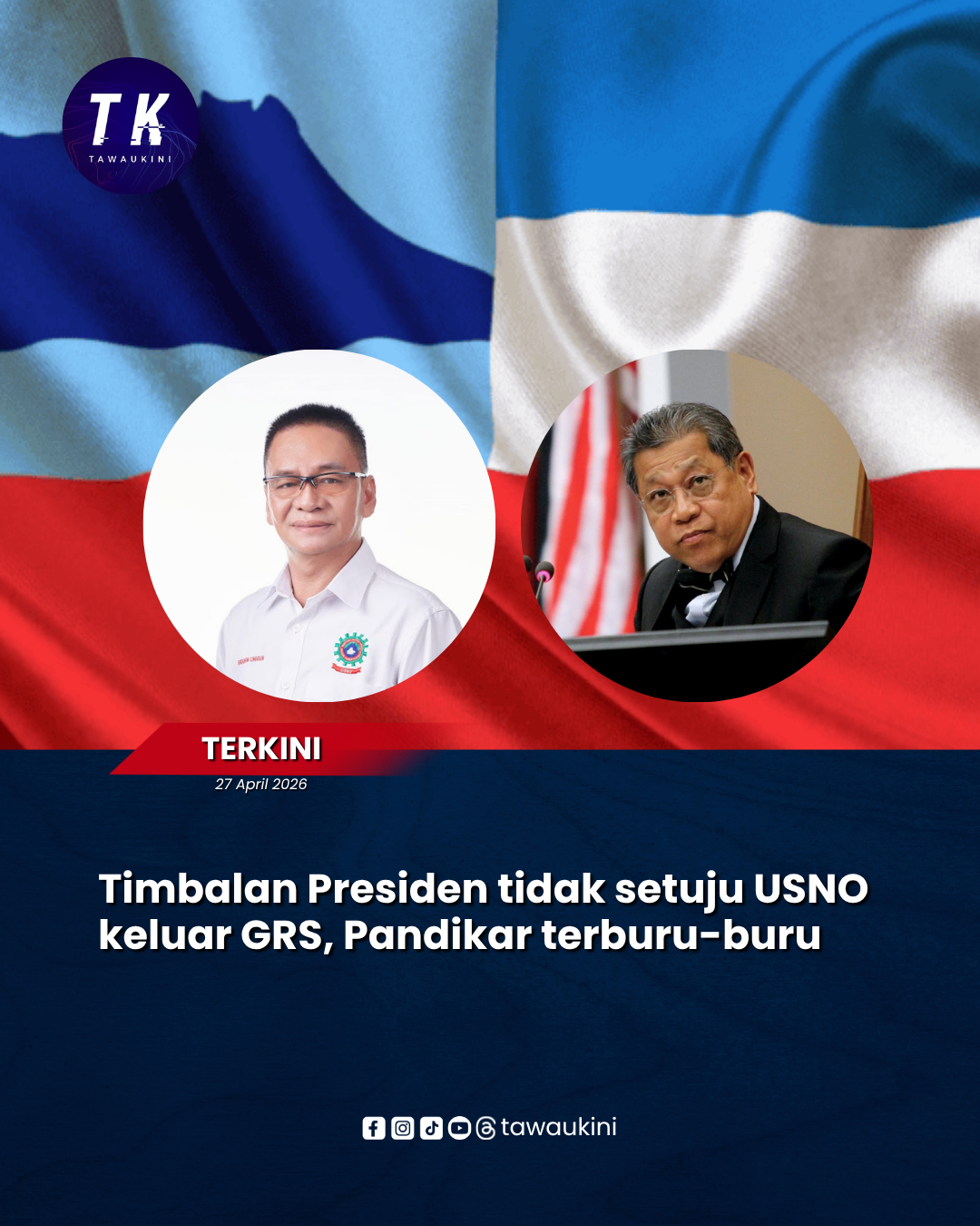 Timbalan Presiden tidak setuju USNO keluar GRS, Pandikar terburu-buru