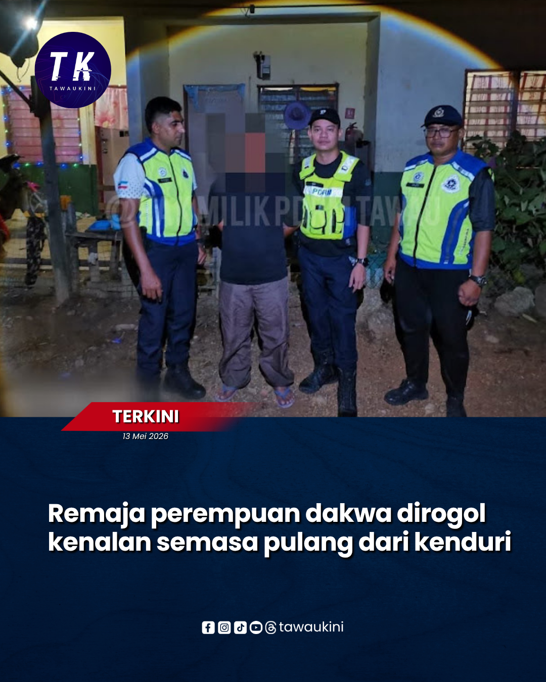 Remaja perempuan dakwa dirogol kenalan semasa pulang dari kenduri