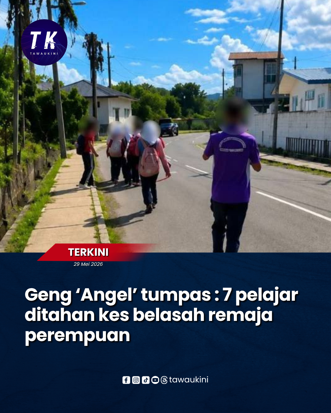 Geng ‘Angel’ tumpas : 7 pelajar ditahan kes belasah remaja perempuan