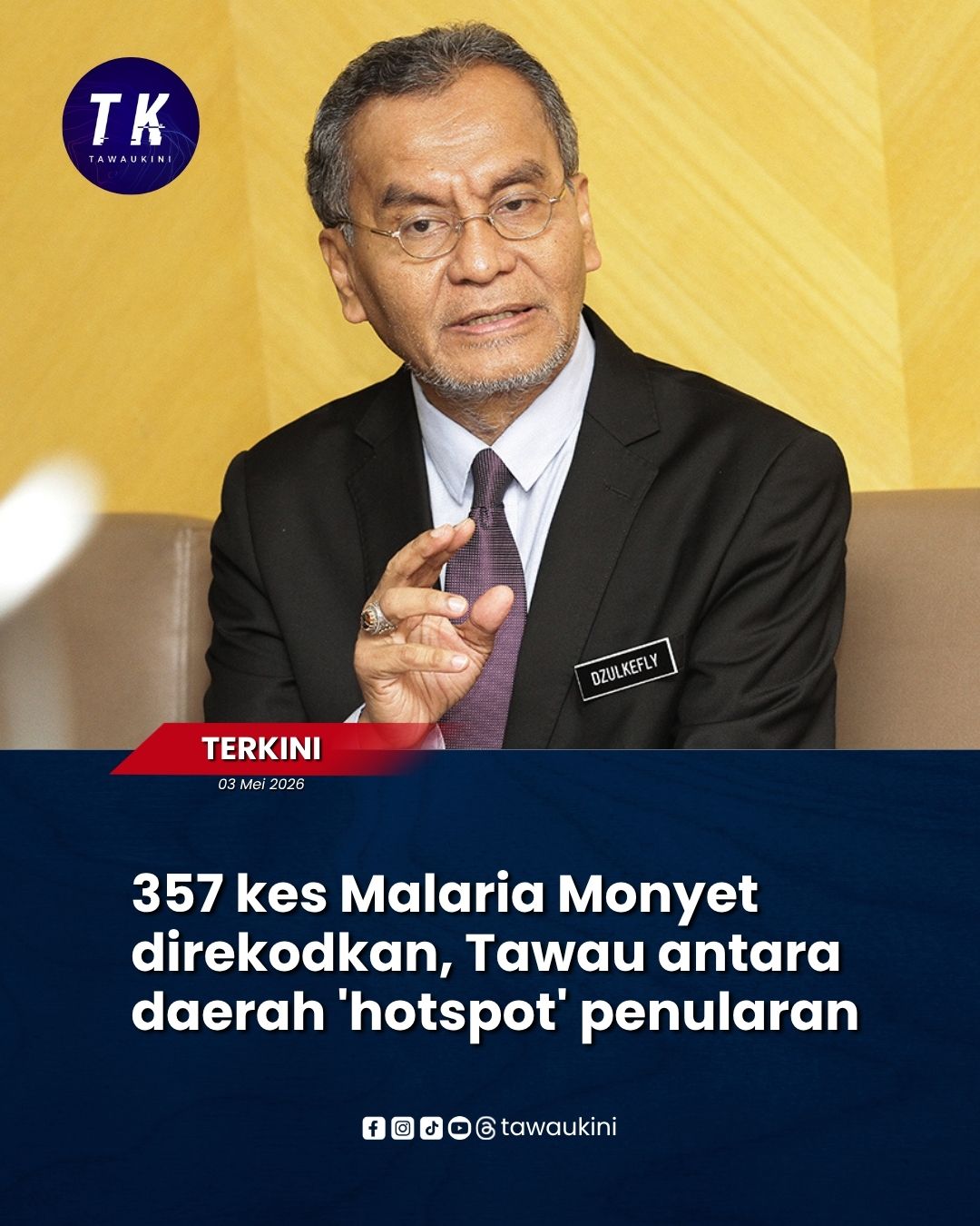 357 kes Malaria Monyet direkodkan, Tawau antara daerah ‘hotspot’ penularan