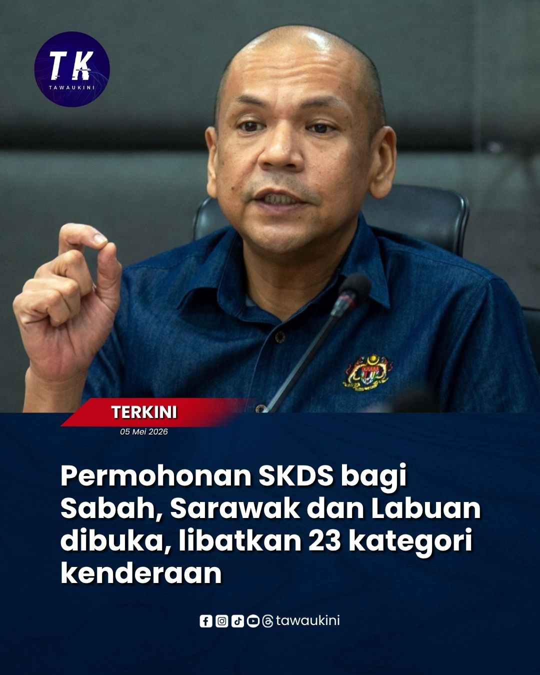 Permohonan SKDS bagi Sabah, Sarawak dan Labuan dibuka, libatkan 23 kategori kenderaan