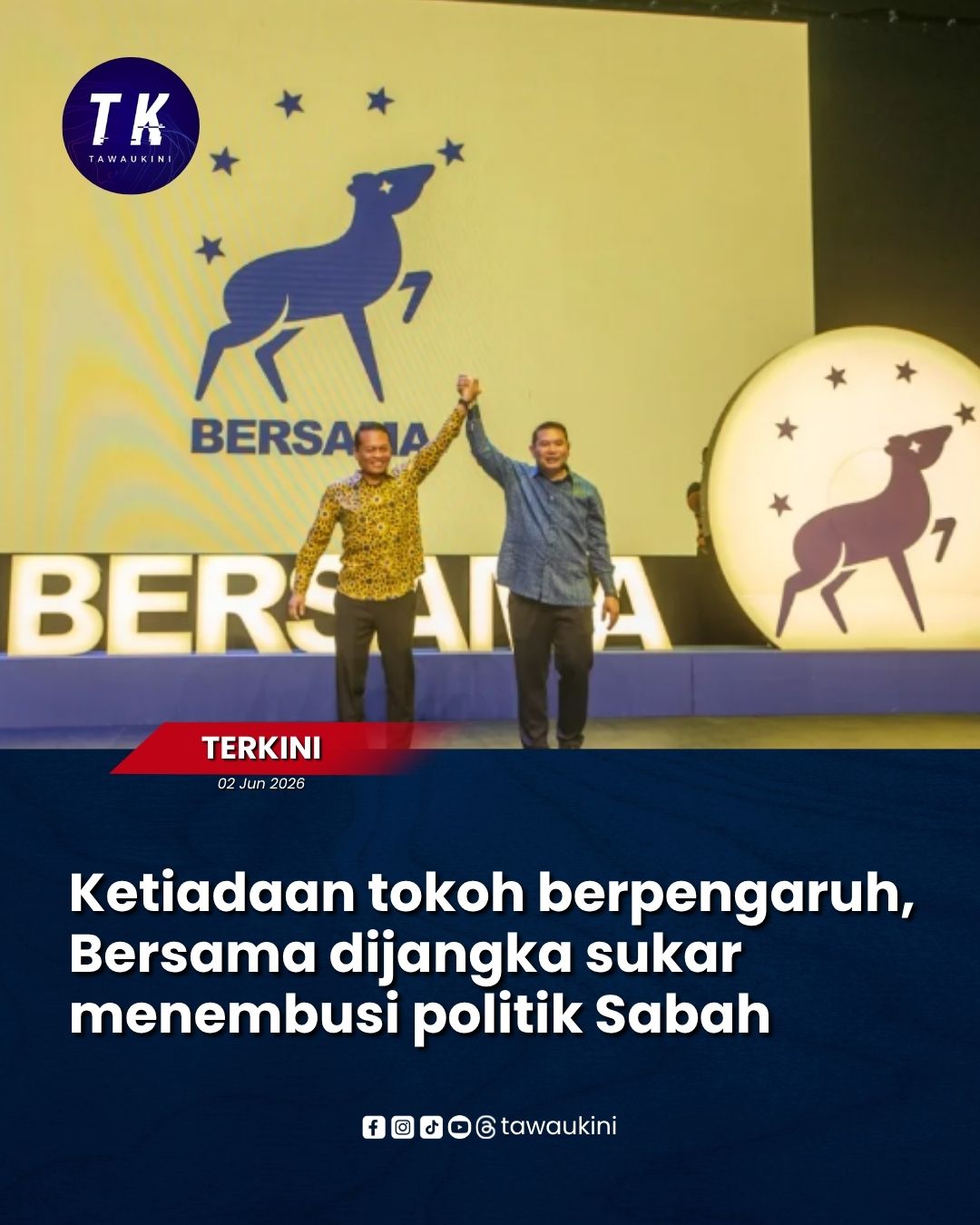 Ketiadaan tokoh berpengaruh, Bersama dijangka sukar menembusi politik Sabah