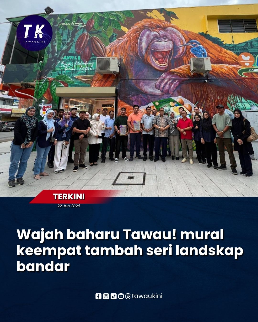 Wajah baharu Tawau! mural keempat tambah seri landskap bandar