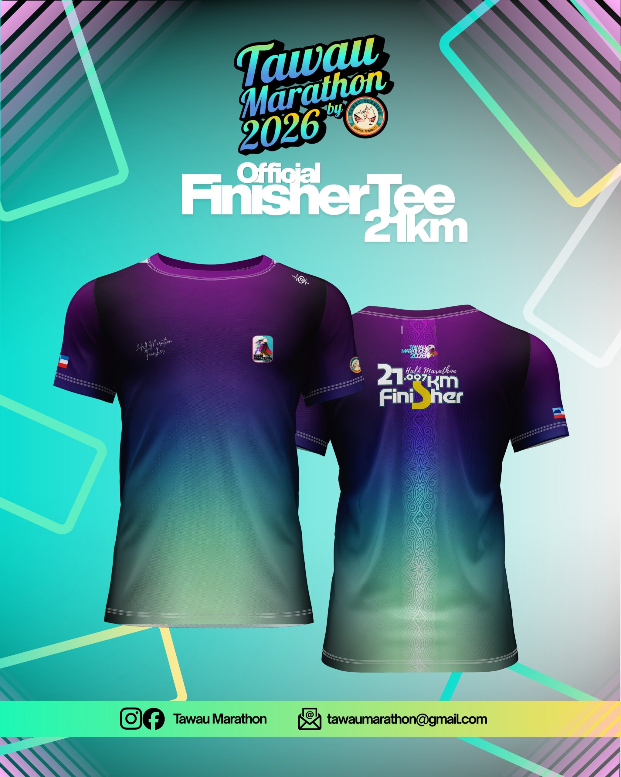Tawau Marathon 2026 21km Finisher Tee