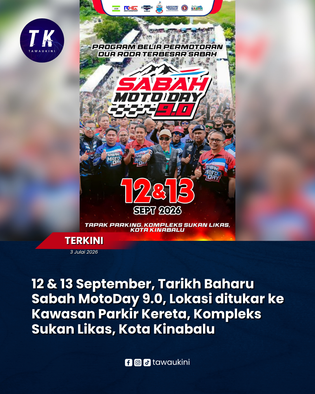 Sabah MotoDay 9.0 Ditunda ke 12 dan 13 September, Sasar Lebih Ramai Peminat Dua Roda