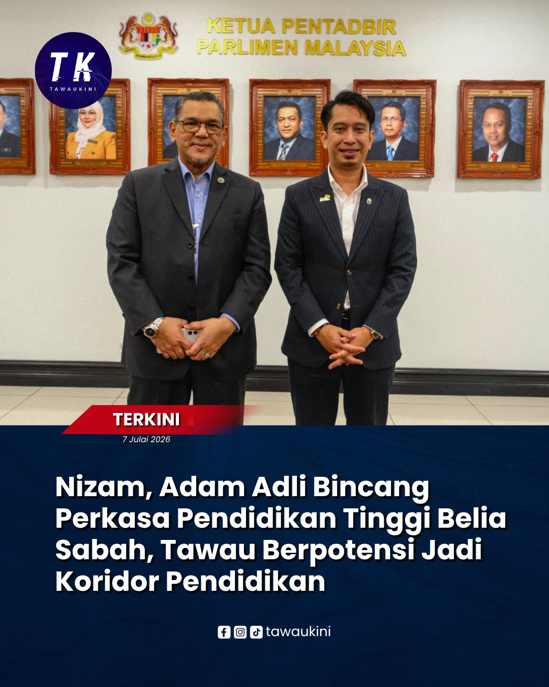 Nizam, Adam Adli Bincang Perkasa Pendidikan Tinggi Belia Sabah, Tawau Berpotensi Jadi Koridor Pendidikan