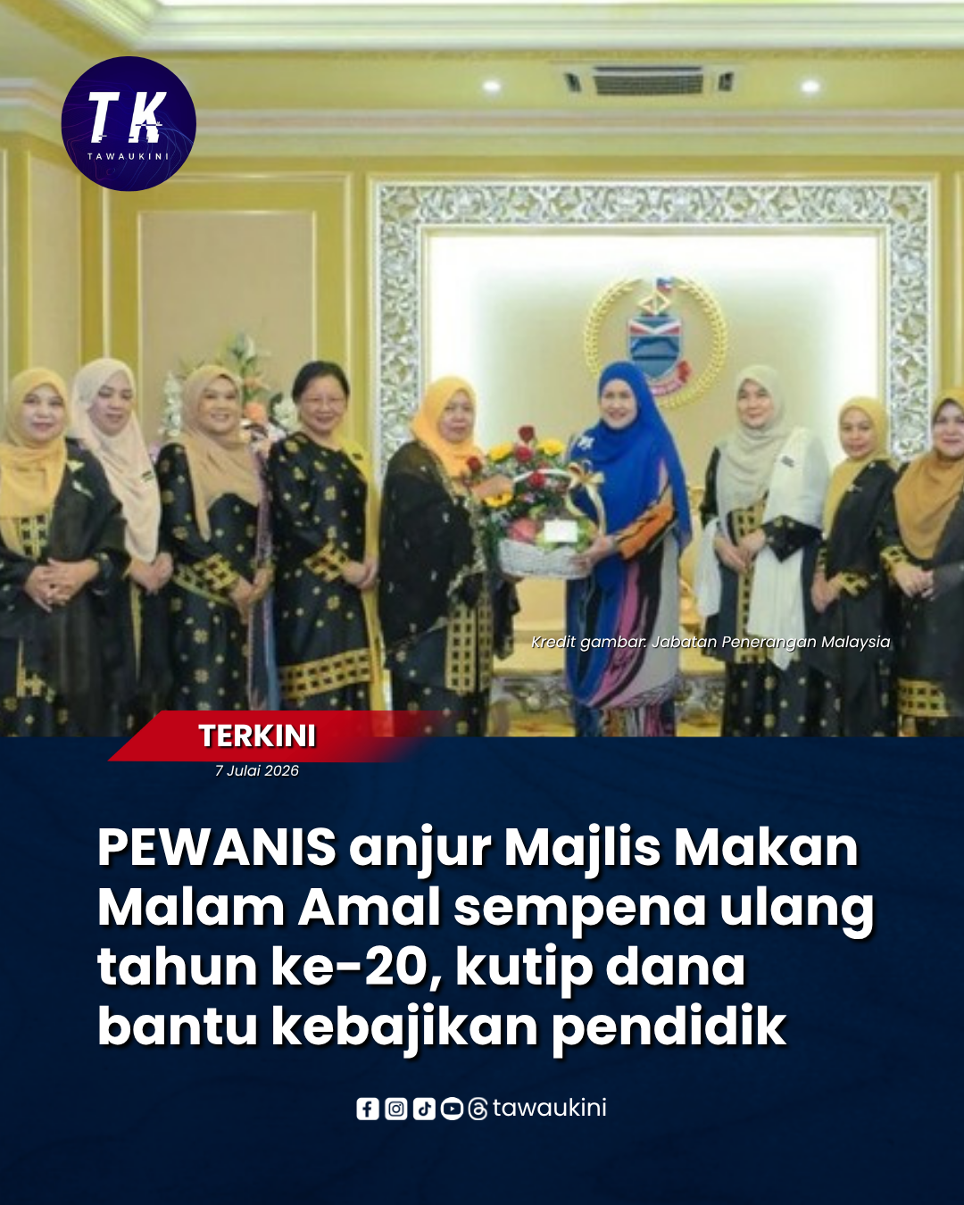 PEWANIS anjur Majlis Makan Malam Amal sempena ulang tahun ke-20, kutip dana bantu kebajikan pendidik