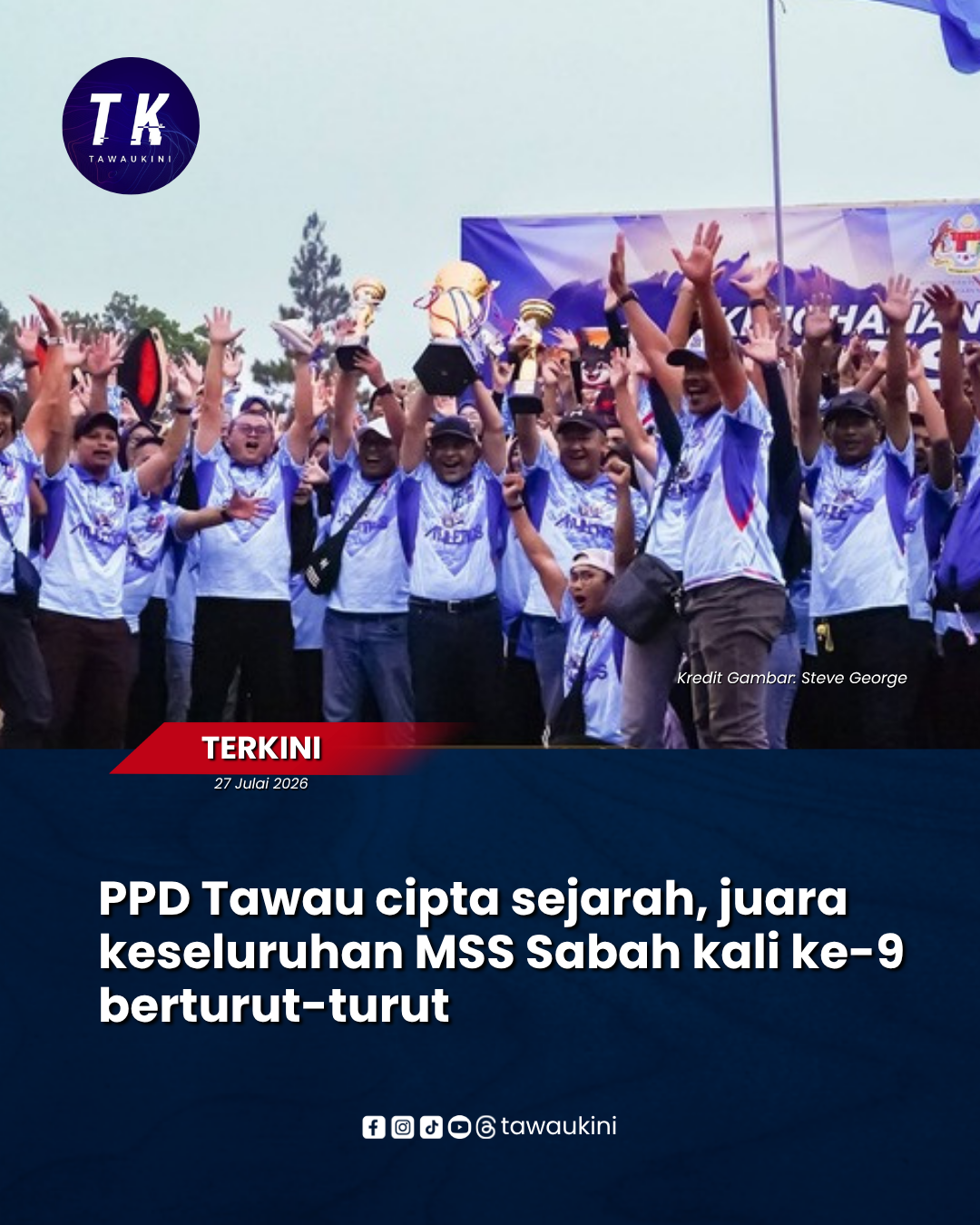 PPD Tawau cipta sejarah, juara keseluruhan MSS Sabah kali ke-9 berturut-turut