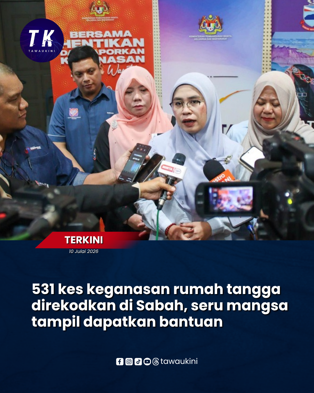 531 kes keganasan rumah tangga direkodkan di Sabah, seru mangsa tampil dapatkan bantuan