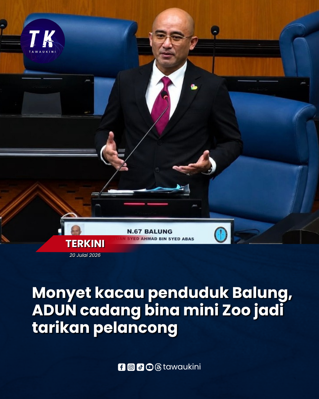 Monyet kacau penduduk Balung, ADUN cadang bina mini Zoo jadi tarikan pelancong