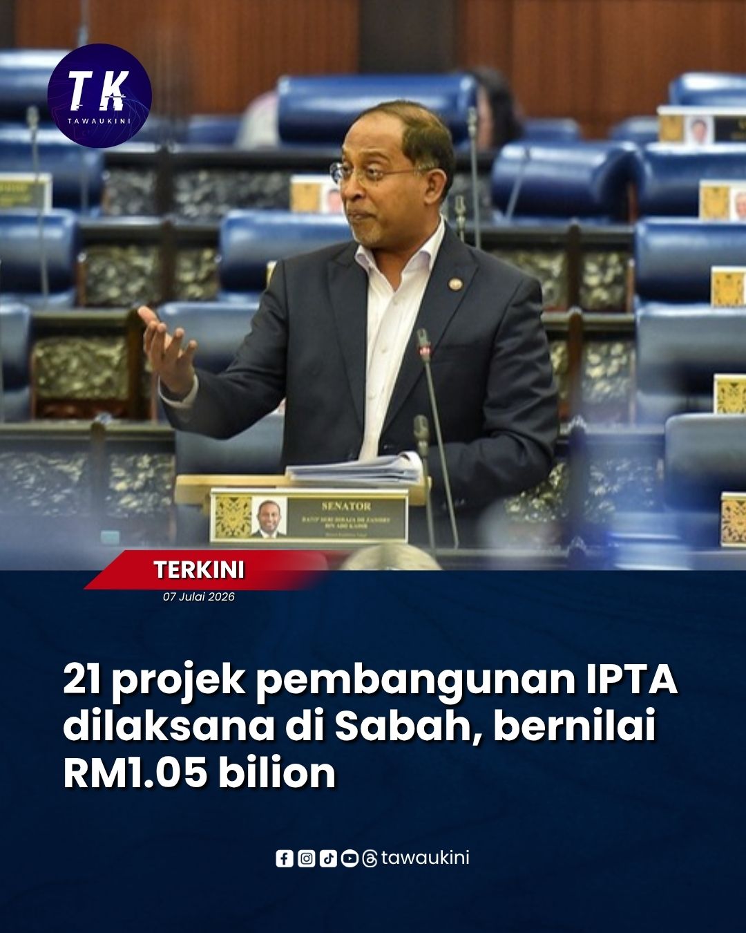 21 projek pembangunan IPTA dilaksana di Sabah, bernilai RM1.05 bilion