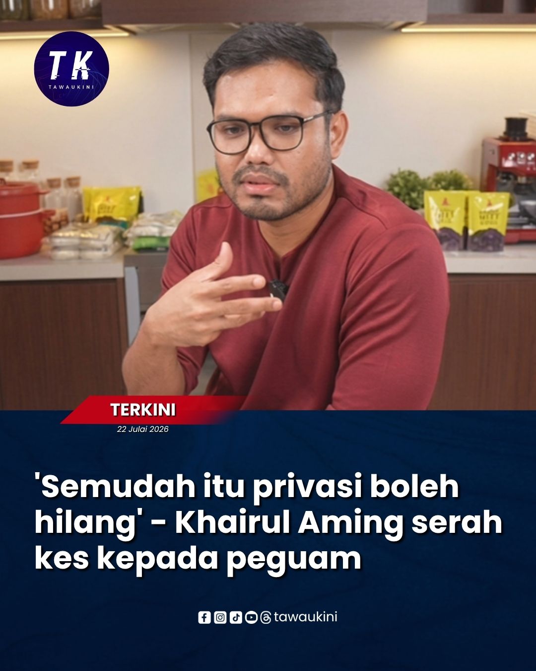 ‘Semudah itu privasi boleh hilang’ – Khairul Aming serah kes kepada peguam