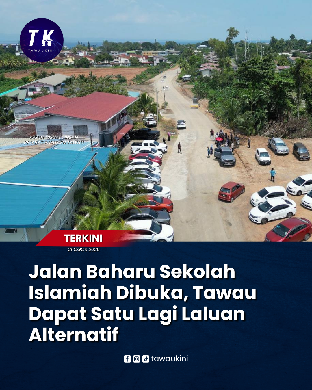 Jalan Baharu Sekolah Islamiah Dibuka, Bakal Jadi Laluan Alternatif Kurangkan Kesesakan Tawau