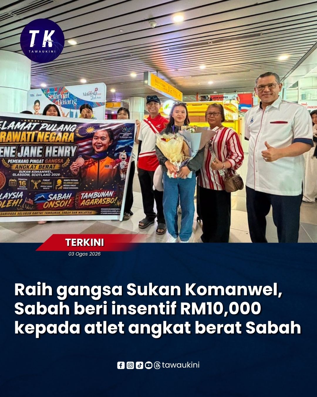 Raih gangsa Sukan Komanwel, Sabah beri insentif RM10,000 kepada atlet angkat berat Sabah
