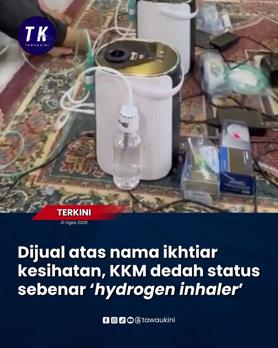 Dijual atas nama ikhtiar kesihatan, KKM dedah status sebenar ‘hydrogen inhaler’