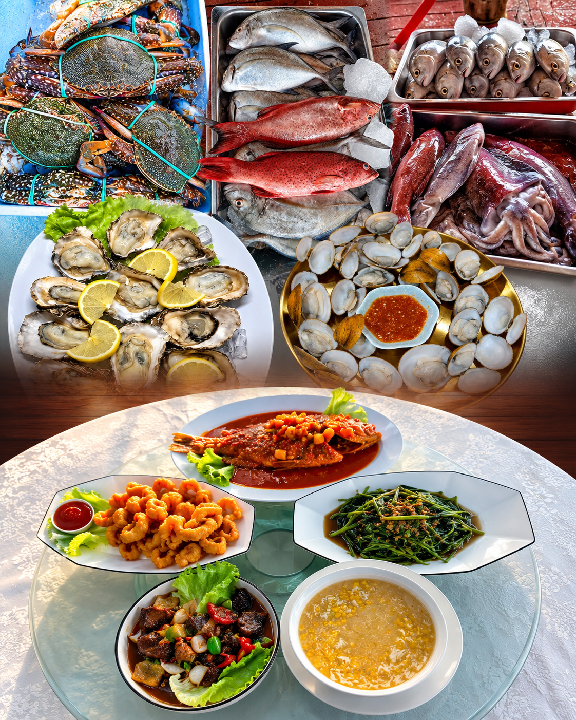 Seafood di Anjung Gayang Tuaran