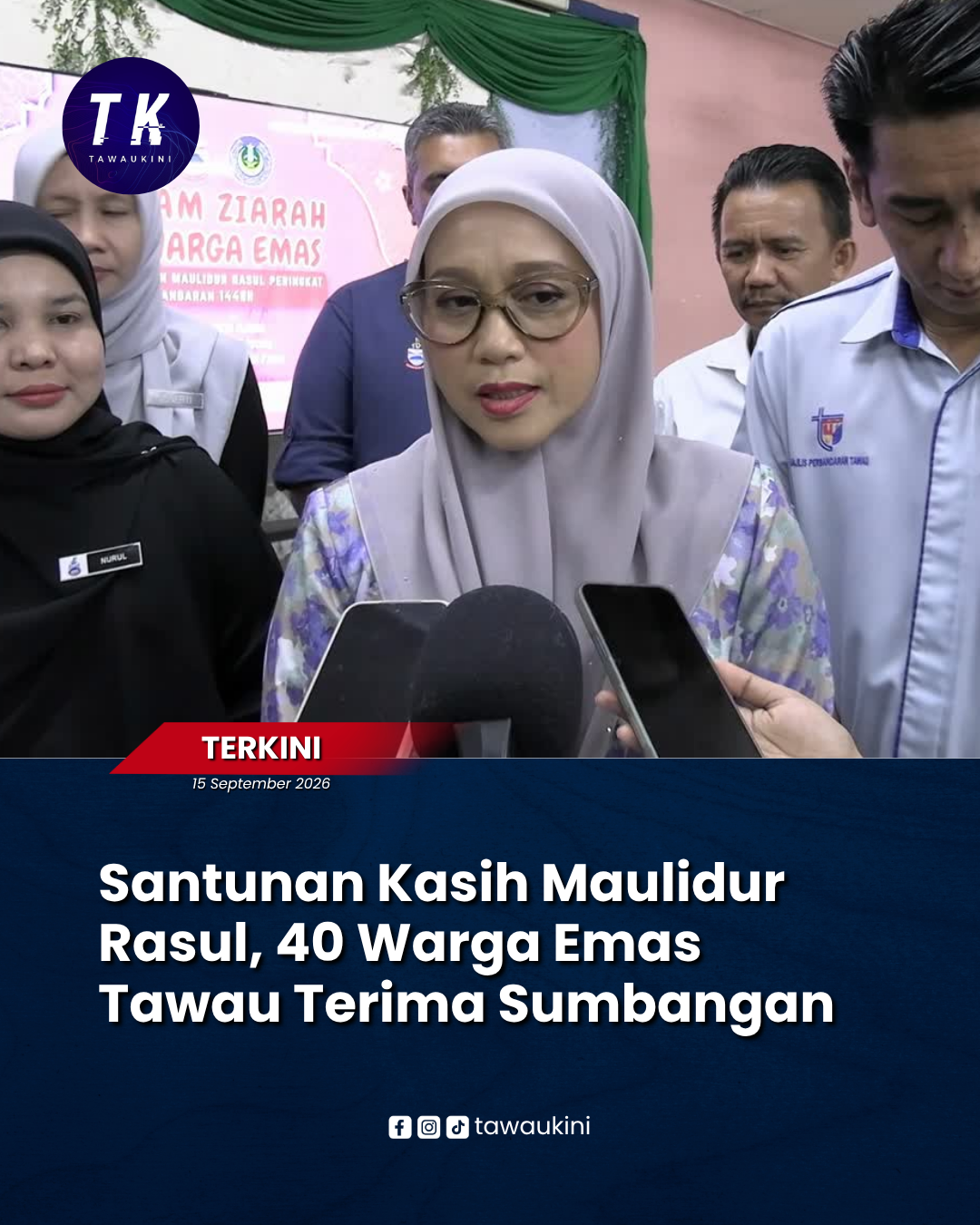 Santunan Kasih Maulidur Rasul, 40 Warga Emas Tawau Terima Sumbangan