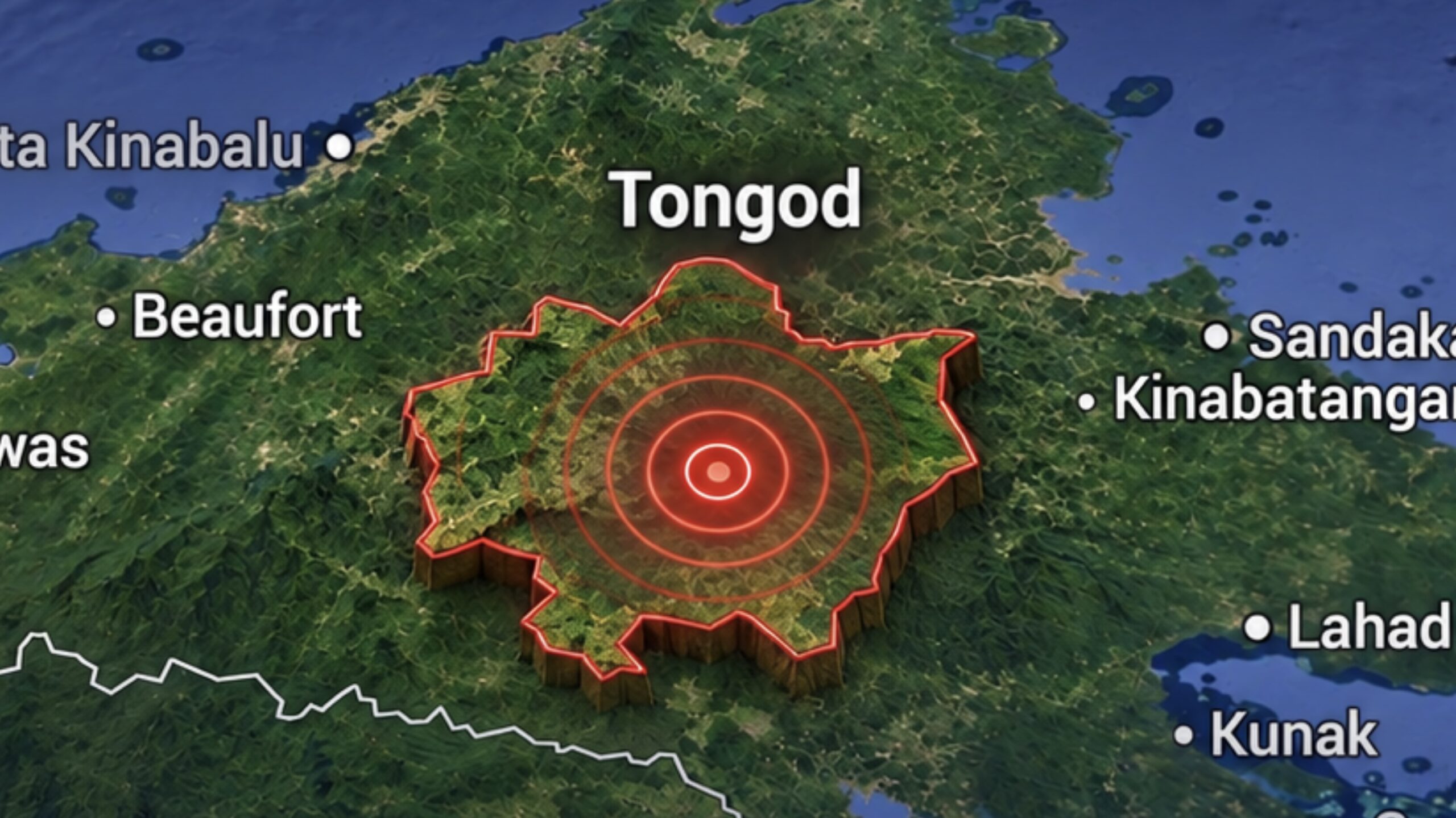 Gempa magnitud 3.3 landa Kuamut, Sabah