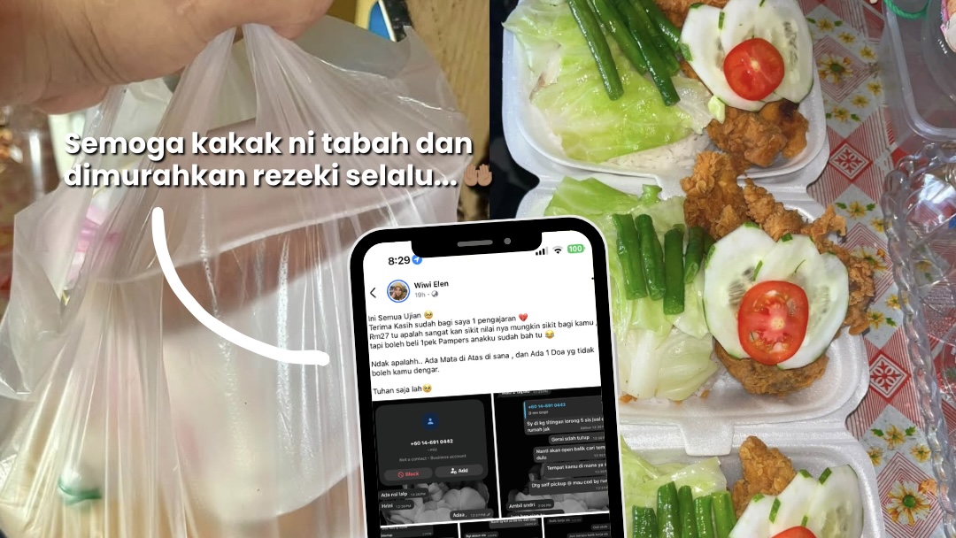 “RM27 mungkin sikit bagi kamu, tapi…” – Hampir 8 jam menunggu pembeli, peniaga nasi lalap Kg. Titingan kongsi pahit manis mencari rezeki