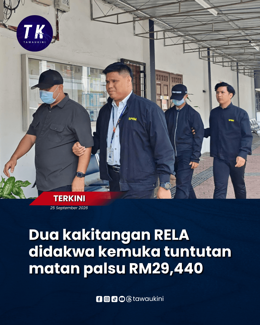 Dua kakitangan RELA didakwa kemuka tuntutan matan palsu RM29,440