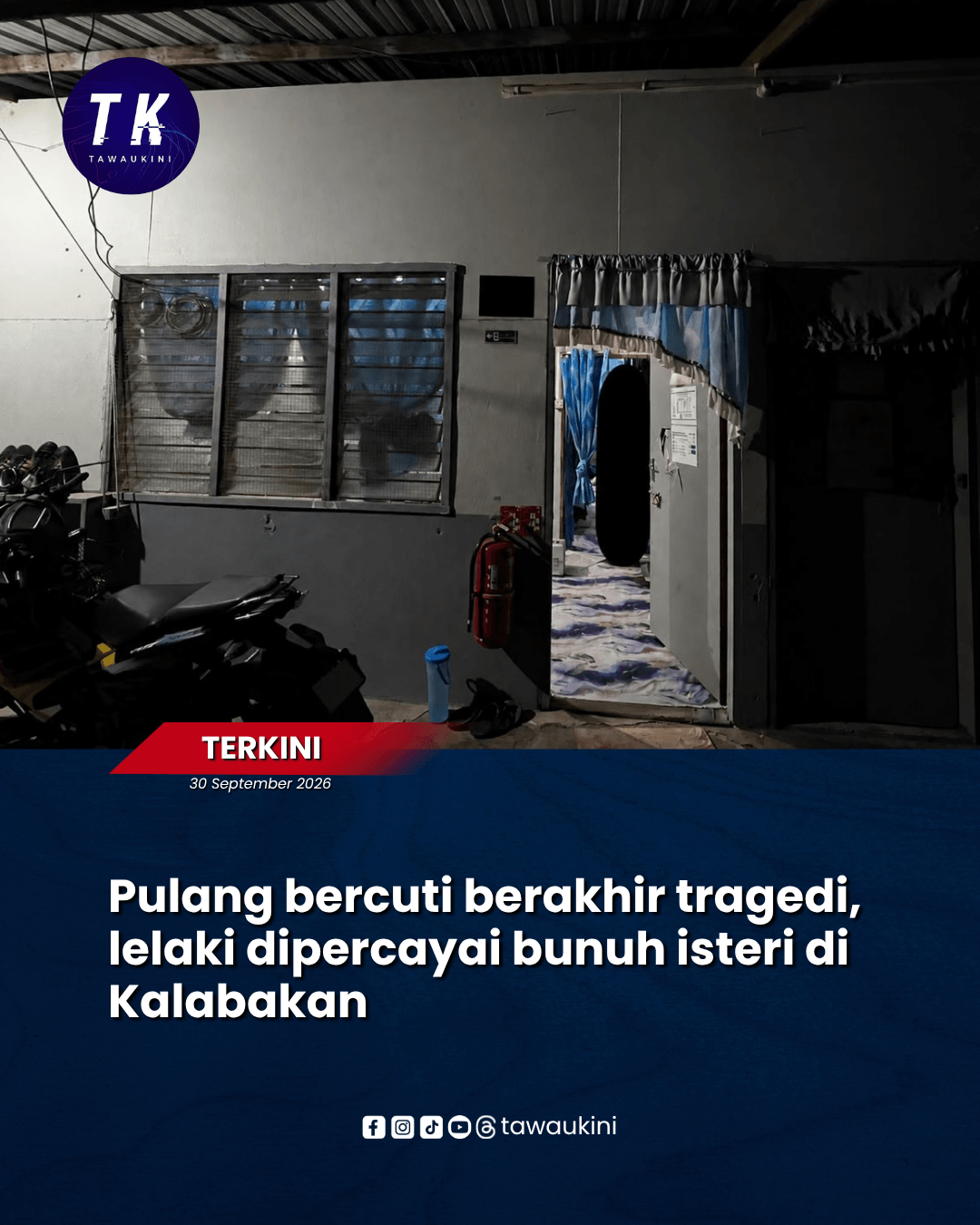 Pulang bercuti berakhir tragedi, lelaki dipercayai bunuh isteri di Kalabakan