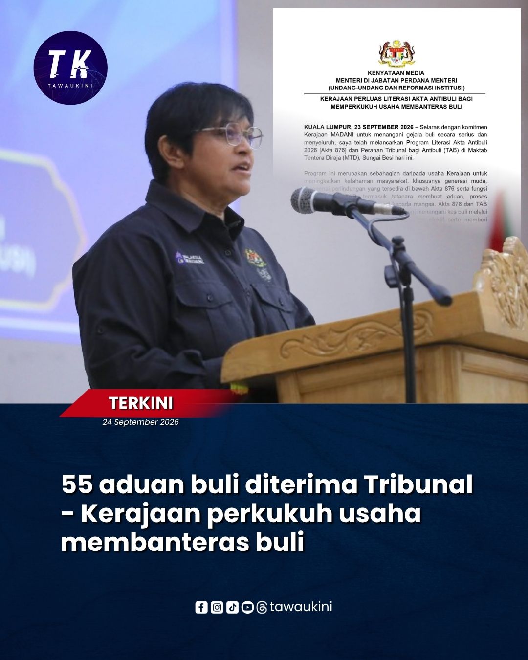 55 aduan buli diterima Tribunal – Kerajaan perkukuh usaha membanteras buli