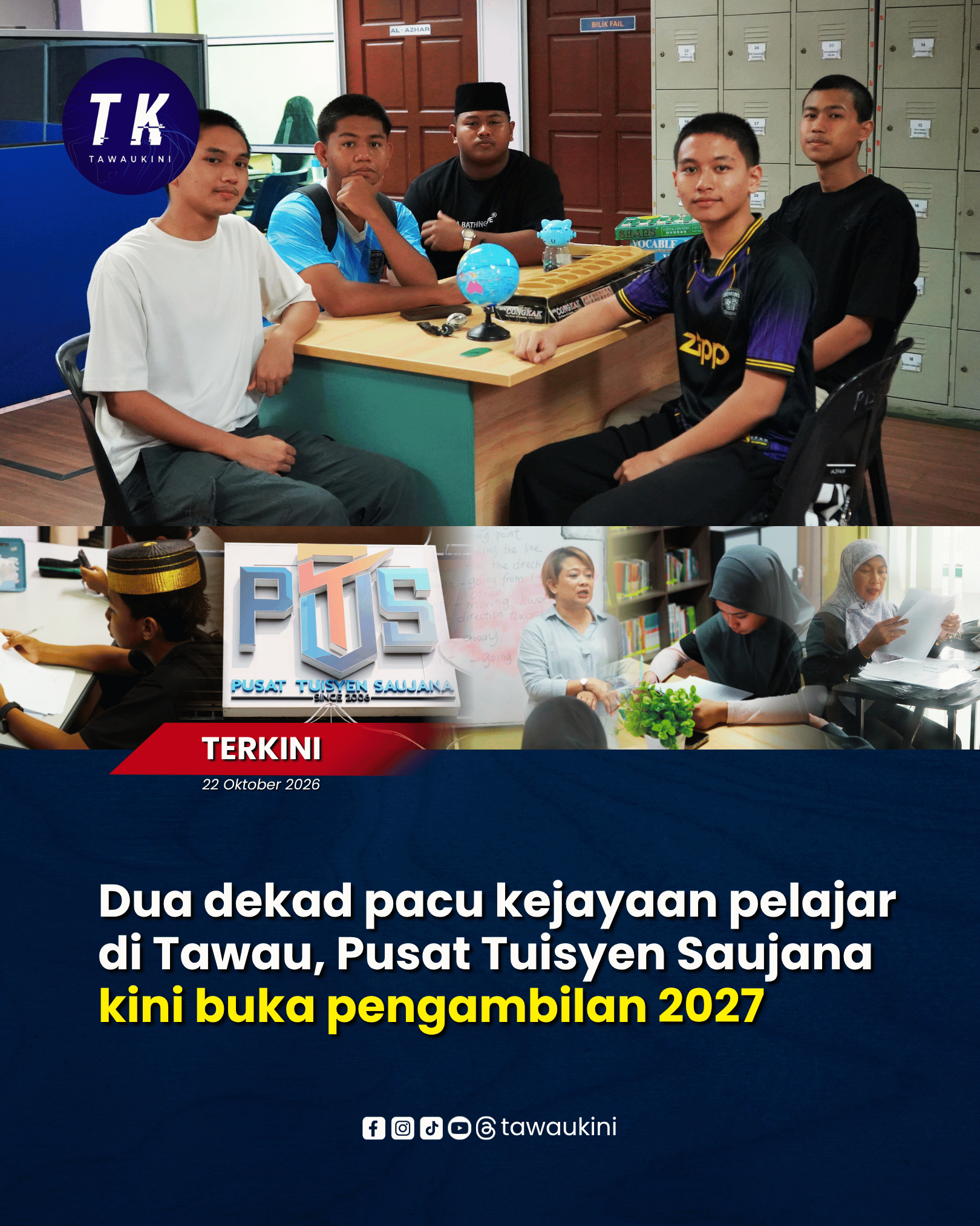 Dua dekad pacu kejayaan pelajar di Tawau, Pusat Tuisyen Saujana kini buka pengambilan 2027