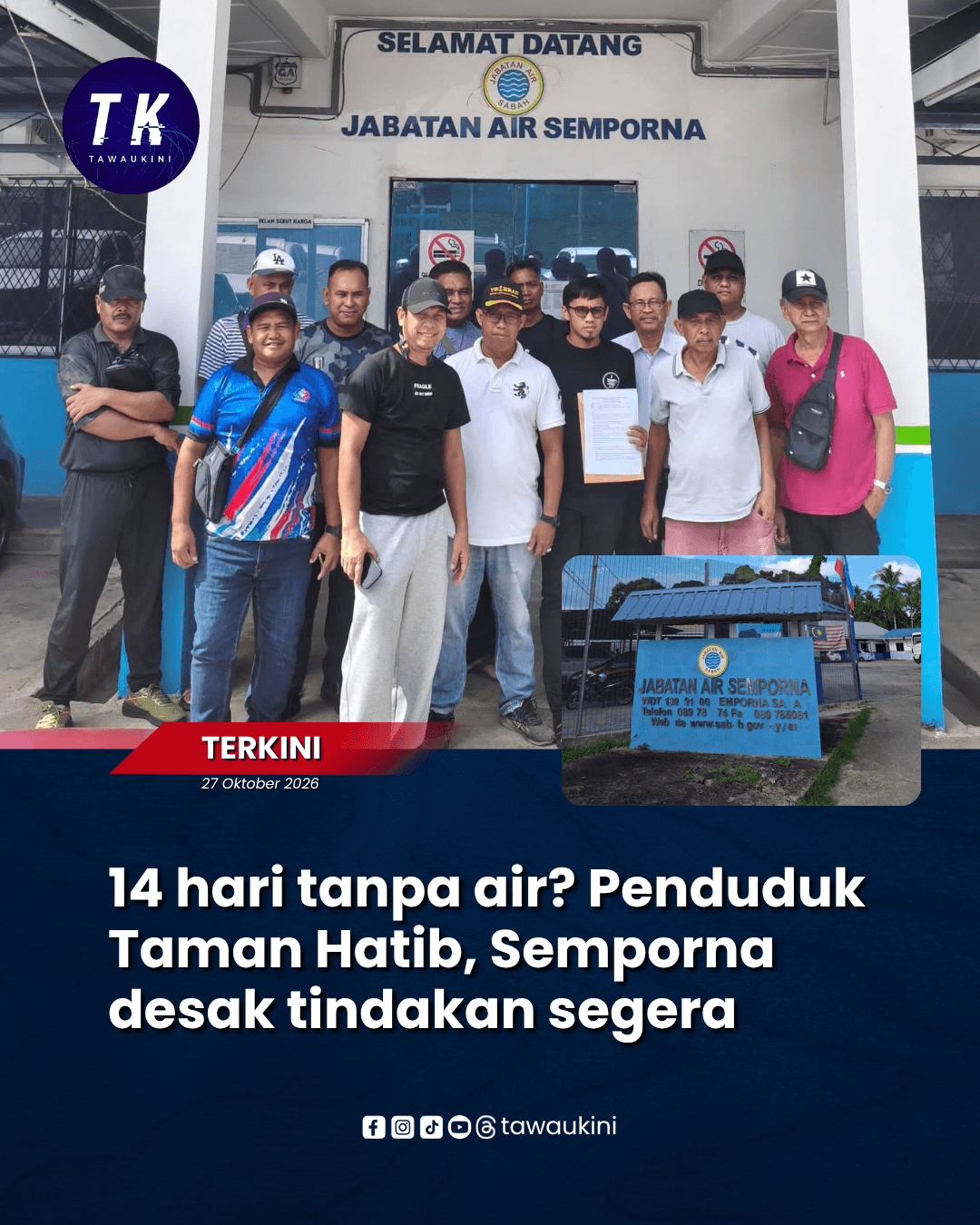 14 hari tanpa air? Penduduk Taman Hatib, Semporna desak tindakan segera