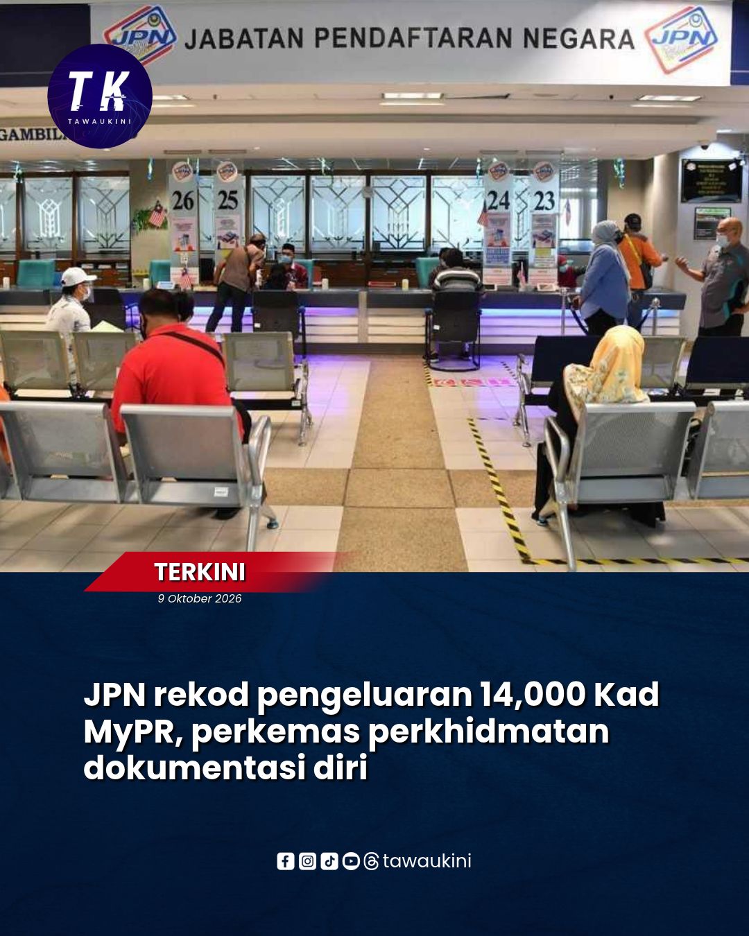 JPN rekod pengeluaran 14,000 Kad MyPR, perkemas perkhidmatan dokumentasi diri